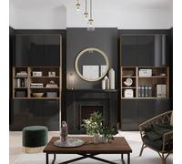 GoodHome Atomia Gloss Grey Oak Effect Storage Unit Kit