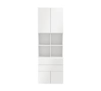 GoodHome Atomia Gloss White Oak Effect Office & Living Storage