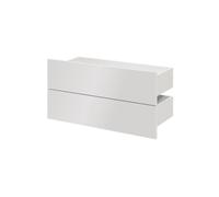 GoodHome Atomia Gloss White Slab External Drawer (H)184.5mm (W)747mm (D)300mm, Set Of 2