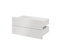 GoodHome Atomia Gloss White Slab External Drawer (H)184.5mm (W)747mm (D)390mm, Set Of 2