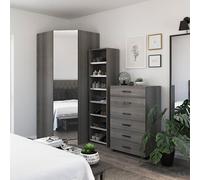 GoodHome Atomia Matt Grey Oak Effect Corner Storage Unit