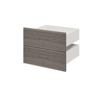 GoodHome Atomia Matt Grey Oak Effect Slab External Drawer (H)184.5mm (W)497mm (D)390mm, Set Of 2