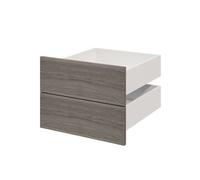 GoodHome Atomia Matt Grey Oak Effect Slab External Drawer (H)184.5mm (W)497mm (D)500mm, Set Of 2