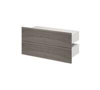 GoodHome Atomia Matt Grey Oak Effect Slab External Drawer (H)184.5mm (W)747mm (D)300mm, Set Of 2