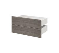 GoodHome Atomia Matt Grey Oak Effect Slab External Drawer (H)184.5mm (W)747mm (D)390mm, Set Of 2