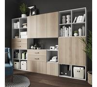 GoodHome Atomia Matt Natural Oak Effect Office & Living Storage