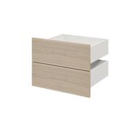 GoodHome Atomia Matt Oak Effect Slab External Drawer (H)184.5mm (W)497mm (D)390mm, Set Of 2