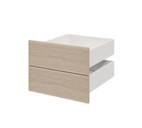 GoodHome Atomia Matt Oak Effect Slab External Drawer (H)184.5mm (W)497mm (D)500mm, Set Of 2