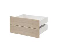 GoodHome Atomia Matt Oak Effect Slab External Drawer (H)184.5mm (W)747mm (D)500mm, Set Of 2