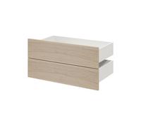 GoodHome Atomia Matt Oak Effect Slab External Drawer (H)185mm (W)750mm (D)450mm, Set Of 2
