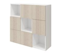 GoodHome Atomia Matt White Oak Effect Storage Unit