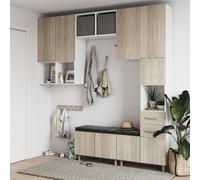GoodHome Atomia Matt White Oak Effect Storage Unit
