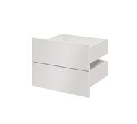 GoodHome Atomia Matt White Slab External Drawer (H)184.5mm (W)464mm (D)390mm, Set Of 2