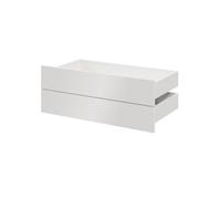 GoodHome Atomia Matt White Slab External Drawer (H)184.5mm (W)997mm (D)500mm, Set Of 2