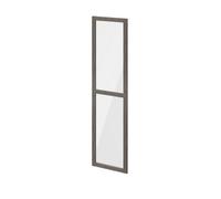 GoodHome Atomia Mirrored Grey Oak Effect Transparent Modular Furniture Door, (H) 1872mm (W) 497mm