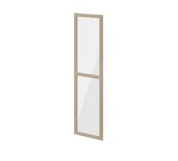 GoodHome Atomia Mirrored Oak Effect Transparent Modular Furniture Door, (H) 1872mm (W) 497mm