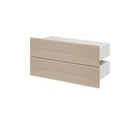 GoodHome Atomia Modular Matt Oak Effect Slab Large External Drawer (H)185mm (W)747mm (D)300mm, Set Of 2