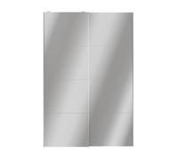 GoodHome Atomia Panelled Mirrored 2 Door Sliding Wardrobe Door Kit (H)2250mm (W)1500mm