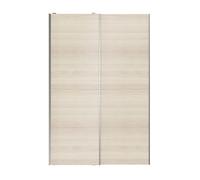 GoodHome Atomia Panelled Oak Effect 2 Door Sliding Wardrobe Door Kit (H)2250mm (W)1500mm