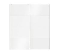GoodHome Atomia Panelled With 2 Mirror Doors White High Gloss 2 Sliding Wardrobe Door Kit (H)2250mm (W)2000mm