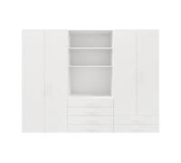 GoodHome Atomia White Chipboard Bedroom Storage Unit (H)2250mm (W)3000mm (D)580mm
