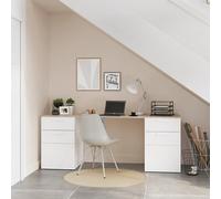 GoodHome Atomia White Desk Unit