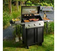 GoodHome Attaia Black 3 Burner Gas Bbq