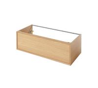 GoodHome Avela Matt Oak Effect Wall-Mounted Bathroom Vanity Unit (H) 317mm (W) 1000mm