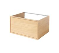 GoodHome Avela Matt Oak Effect Wall-Mounted Bathroom Vanity Unit (H) 317mm (W) 600mm
