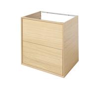 GoodHome Avela Matt Oak Effect Wall-Mounted Bathroom Vanity Unit (H) 600mm (W) 600mm