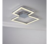 GoodHome Aviles Modern Acrylic & Metal Chrome Effect 2 Lamp Bathroom Led Ceiling Light