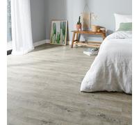 GoodHome Baila Distressed Grey-Brown Oak Wood Effect Textured Click Vinyl Click Flooring, 2.2M²