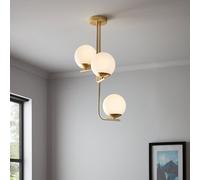 GoodHome Baldaz Brass Effect 3 Lamp Pendant Ceiling Light, (Dia)400mm