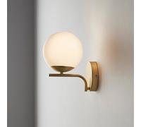 GoodHome Baldaz Matt Brass Effect Wall Light