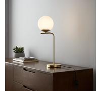 GoodHome Baldaz Round Matt Brass Effect Table Light