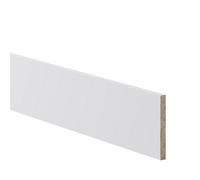 GoodHome Balsamita White Square Edge Matt White Slab Plinth, (L)2400mm