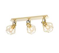 GoodHome Bar Brass Effect 3 Light Spotlight