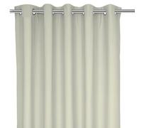 GoodHome Beige Solid Dyed Lined Eyelet Curtain (W)117Cm (L)137Cm, Pair