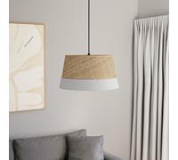 GoodHome Bellbird Grey & Natural Round Lamp Shade (D)38Cm