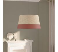 GoodHome Bellbird Red & Natural Round Lamp Shade (D)38Cm