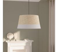 GoodHome Bellbird White & Natural Round Lamp Shade (D)38Cm