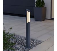 GoodHome Bevel Contemporary Anthracite Mains-Powered 1 Lamp Integrated Led Outdoor Post Light (H)870mm