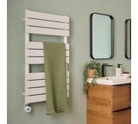 GoodHome Bezan White Electric Flat Towel Warmer (W)500mm X (H)930mm