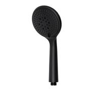 GoodHome Black Matt 3-Spray Pattern Fixed Shower Head, 255.5mm