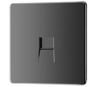 GoodHome Black Nickel 1 Gang Screwless Master Telephone Socket