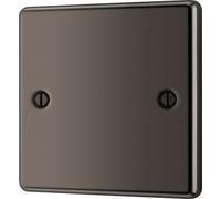 GoodHome Black Nickel 1 Gang Single Blanking Plate