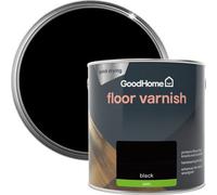 GoodHome Black Satin Floor Wood Varnish, 2.5L