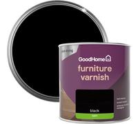 GoodHome Black Satin Multi-Surface Furniture Wood Varnish, 250Ml