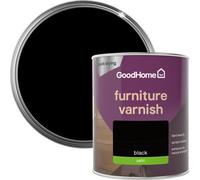 GoodHome Black Satin Multi-Surface Furniture Wood Varnish, 750Ml