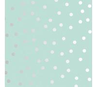 GoodHome Blue Metallic Effect Polka Dot Smooth Wallpaper